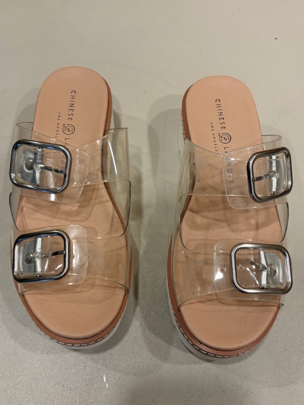 Chinese Laundry clear sandals 6
